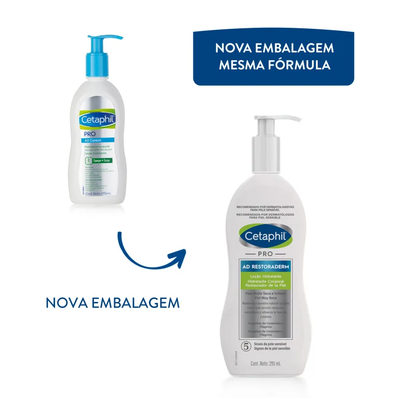 Cetaphil Pro AD Restoraderm – Loção Hidratante Hipoalergênica 295ml