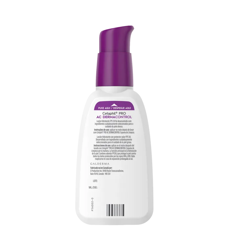 Cetaphil Pro AC Dermocontrol Pele Oleosa – Loção Hidratante Facial 118ml