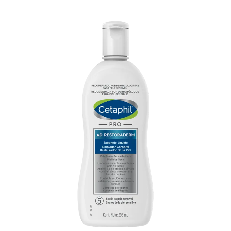 Cetaphil Pro AD Restoraderm – Sabonete Líquido Hipoalergênico 295ml