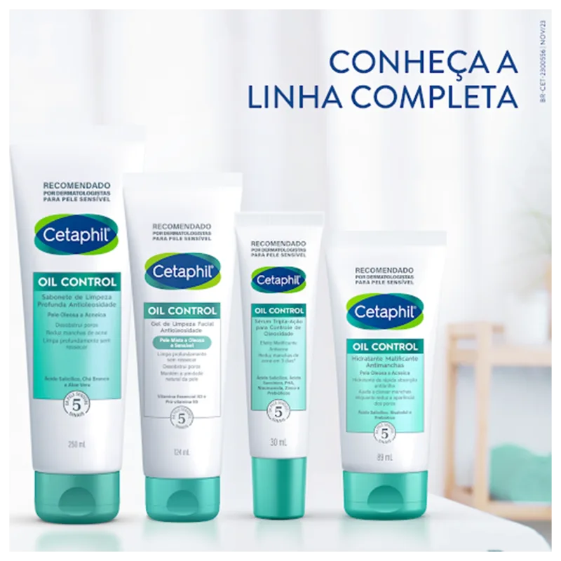 Kit Cetaphil Oil Control Pele Oleosa e Acneica (3 Produtos)